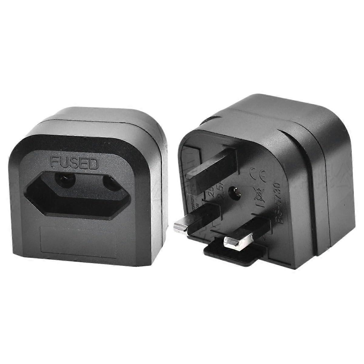 EU to UK Plug Adapter, EU 2 Pin to UK 3 Pin Converter for Travel, Universal Compatibility