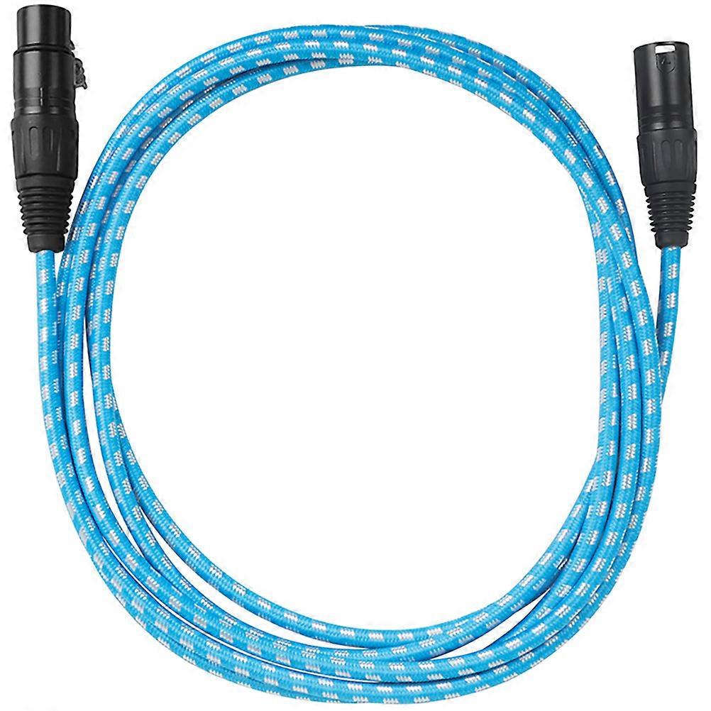 Microphone Accessory Xlr Cable for Audio Use 3Pcs Nylon Metal Sky- Cord