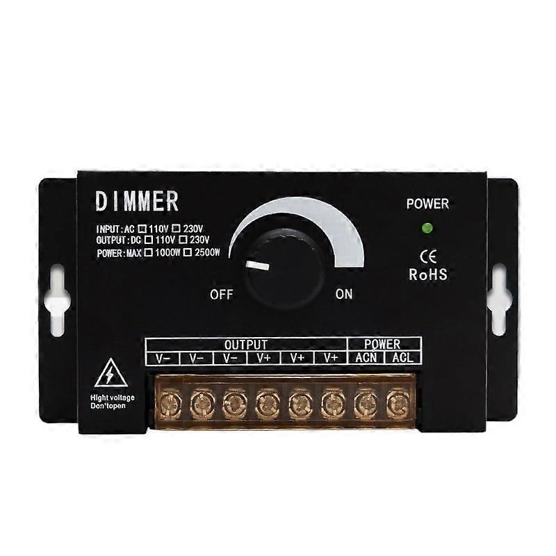 220V LED Dimmer Switch 2500W Monochrome Light Controller with Remote for String Lights