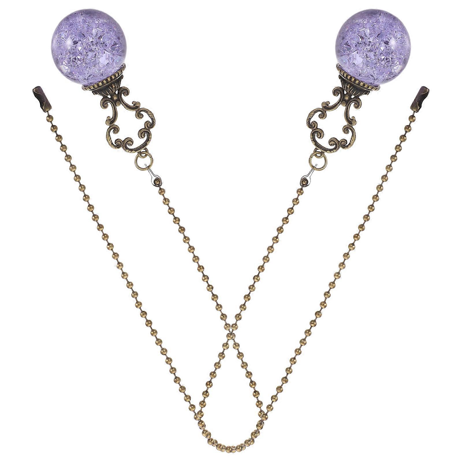 Ceiling Fan Pull Chain Decorative Pull String 2Pcs with Crystal Pendant