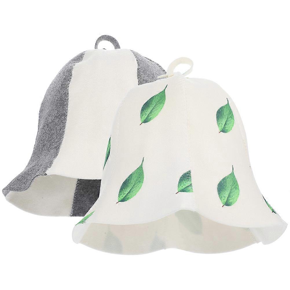 Lightweight Sauna Hat Felt Comfortable Hat for Sauna Activities 2Pcs Set