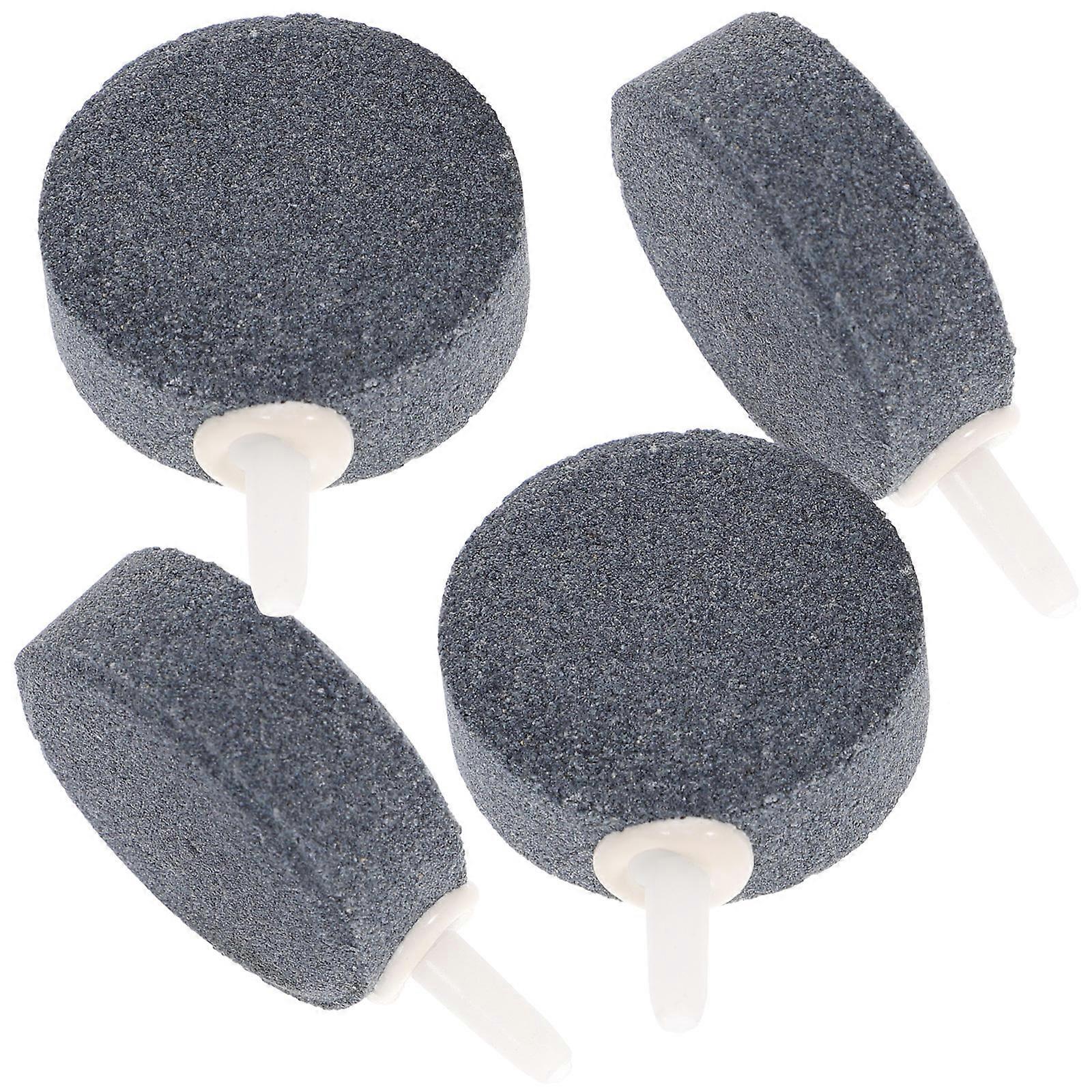 Airstone Black 4Pcs for Aquarium Oxygen Pumping Round Bubble Stone Set