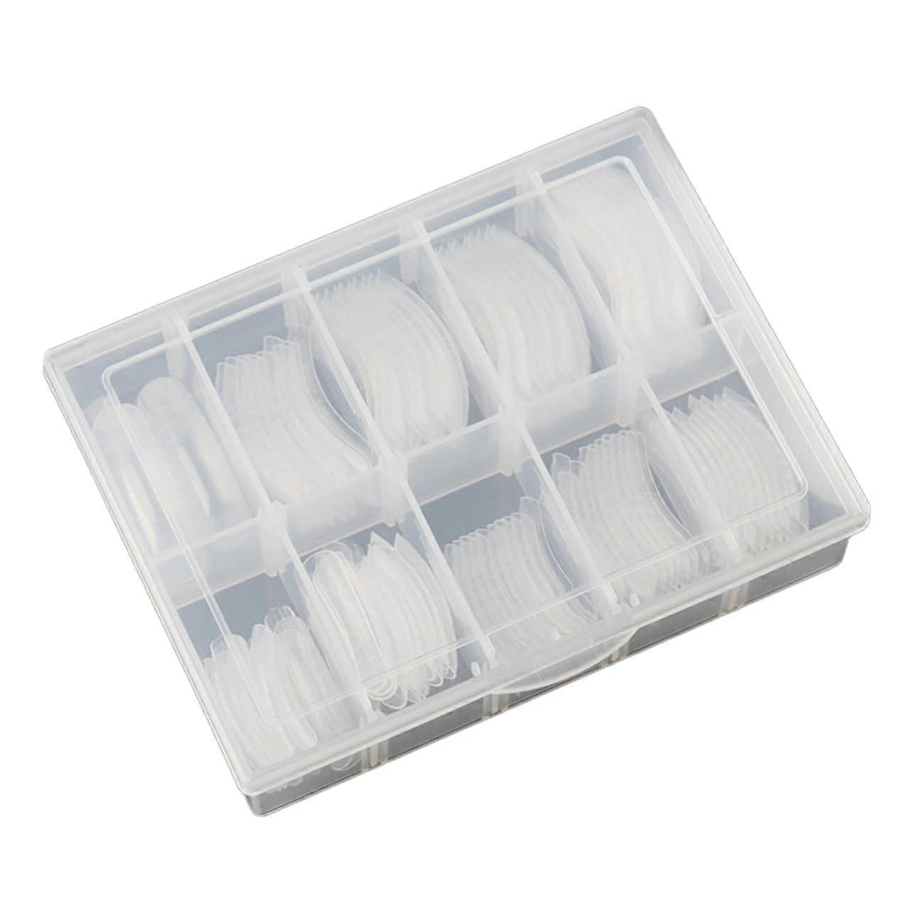 Clear Nail Extension Tips with Scale 120pcs Multiple Sizes for DIY and Professional Manicure