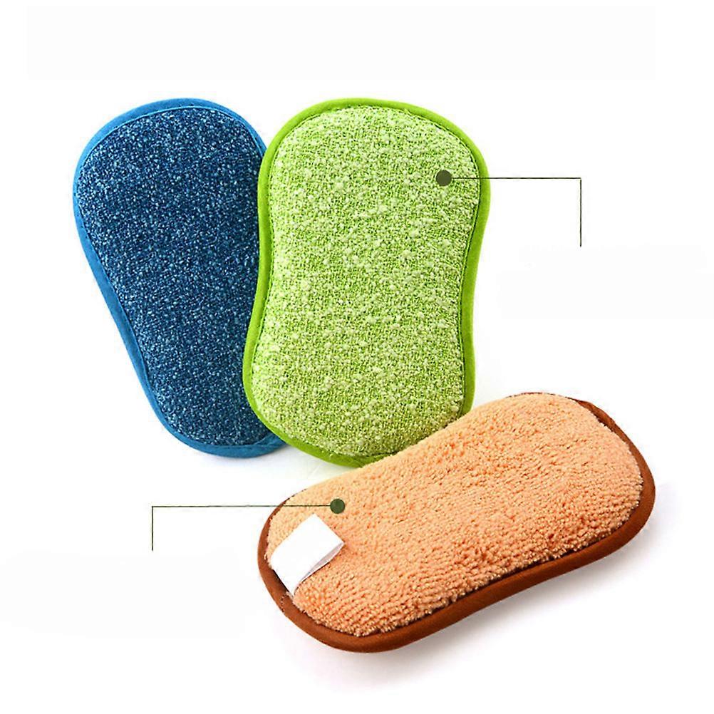 Washing Sponge Scrub Microfiber Dish Towel for Cleaning 5Pcs Assorted Color