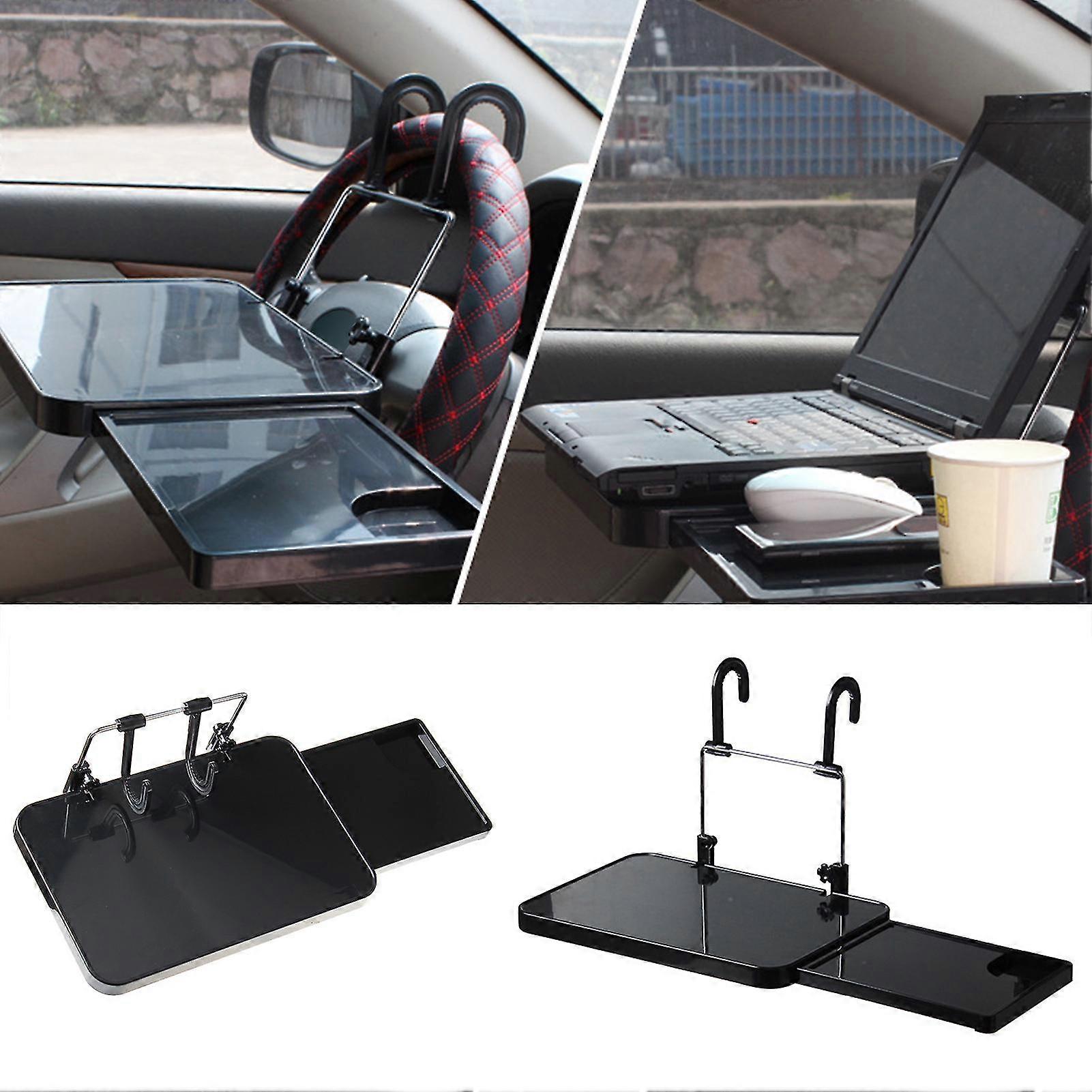 26-27 Foldable Car Table Laptop Desk Computer Rack Shelf with Drawer Hook