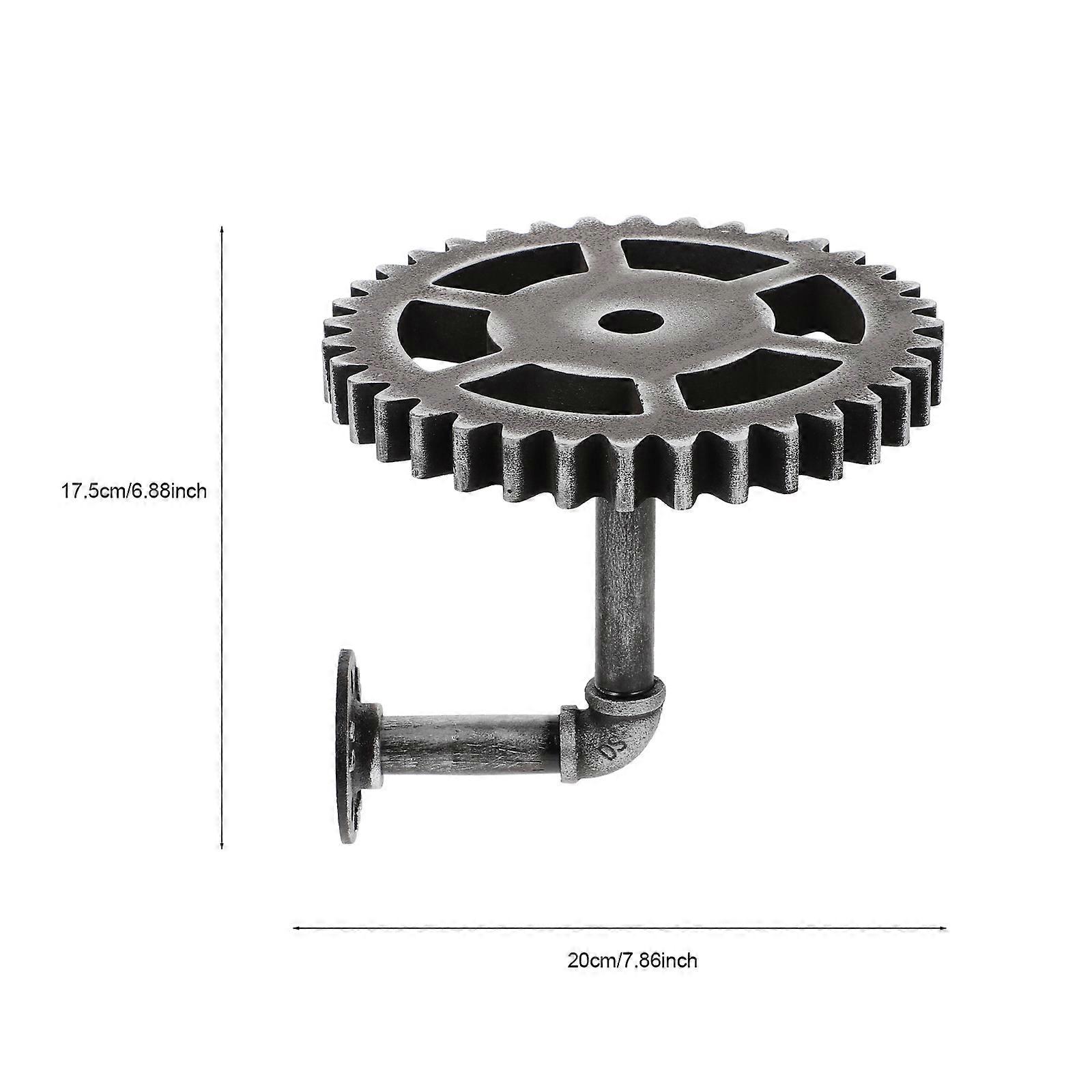 Industrial Bracket Gear Design Wall Bracket for Storage 1Pcs Iron Pipe