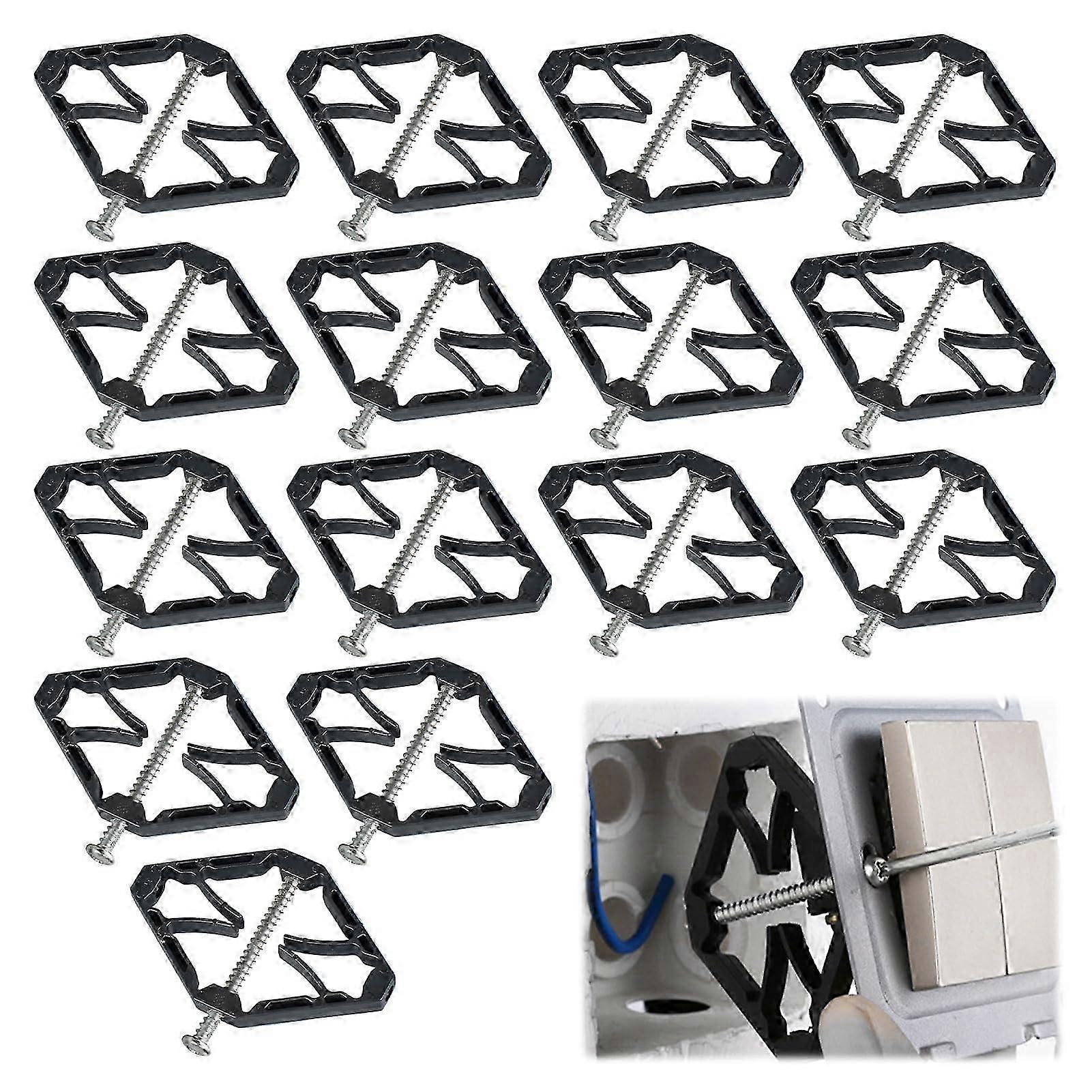 86mm Switch Housing Tool Kit with 15pcs Brackets for Wall Box Repair