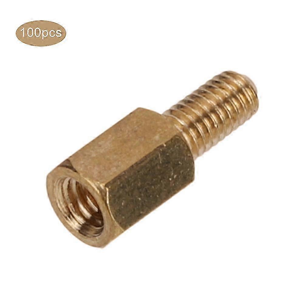 Standoff Brass Coupling M3 Single Head Hex Nuts Replacement Kits for PCB BoardM3 x 6 100Pcs