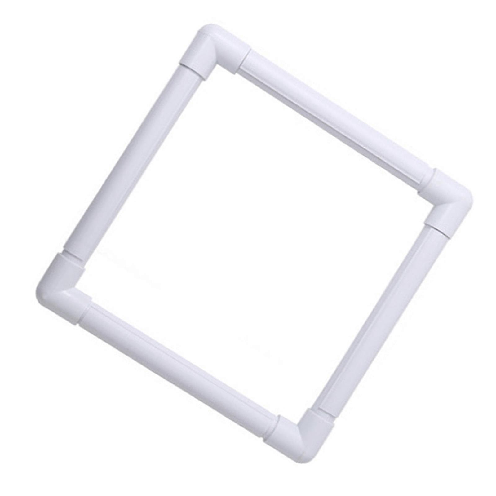 Square Shape Embroidery Hoop Plastic Snap on Stitching Hoop Frame Easy Installation for Sewing Craft Needlework Project  D
