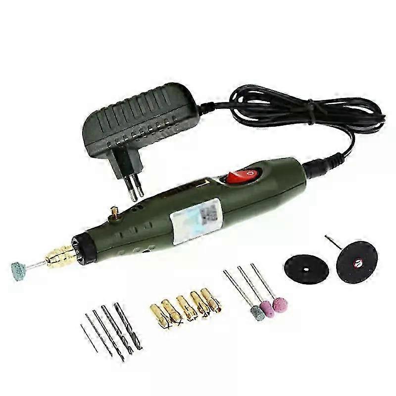 Electric Rotary Tool Mini Drill Kit with Variable Speed Control for Wood Metal Plastic