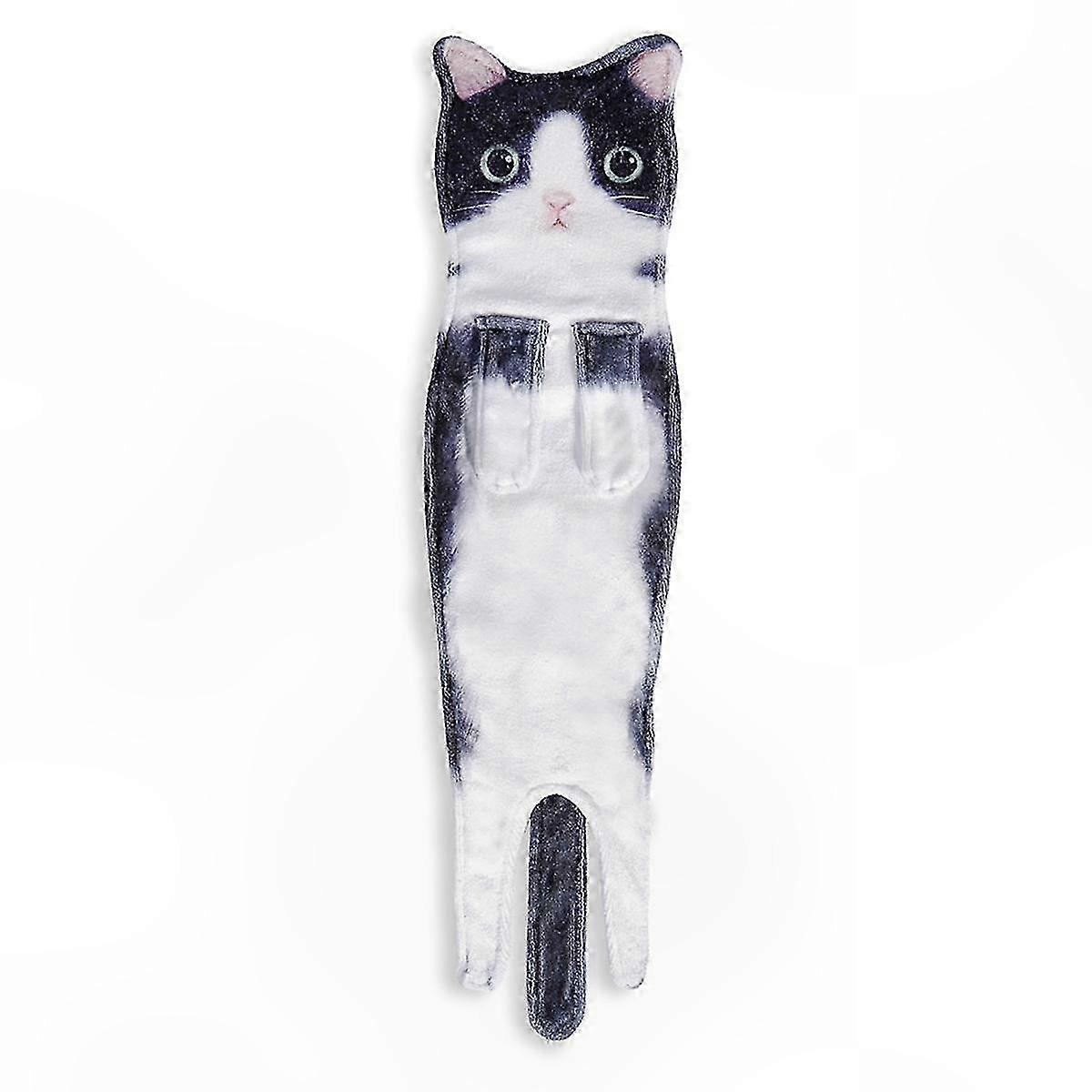 Soft Absorbent Microfiber Hand Towels for Kitchen and Bathroom, Quick-Drying and Cute Cat Design