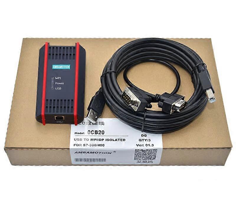 PLC Programming Cable USB to MPI Compatible with Siemens S7200 S7300 6ES7 9720CB200XA0 Fast Transfer