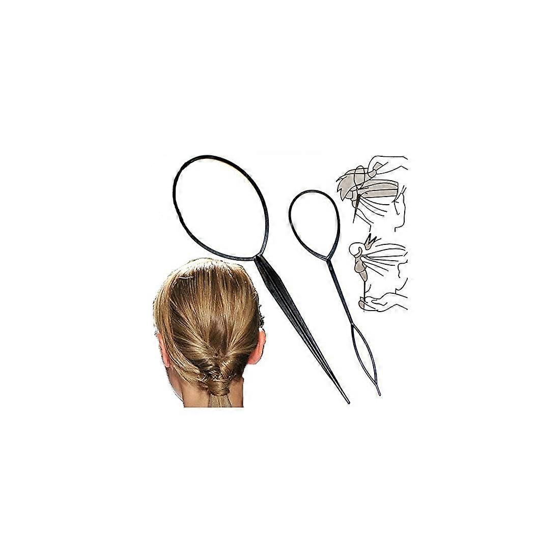 Ponytail Maker and Hair Braid Tool Set, Twist and Loop Fast Styling with Versatile Sizing