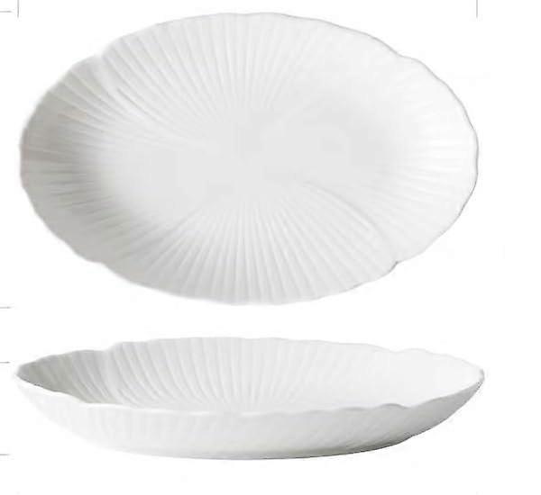 Large Oval Ceramic Serving Platter Fish Shaped for Seafood Salad Fruit Dishwasher Safe
