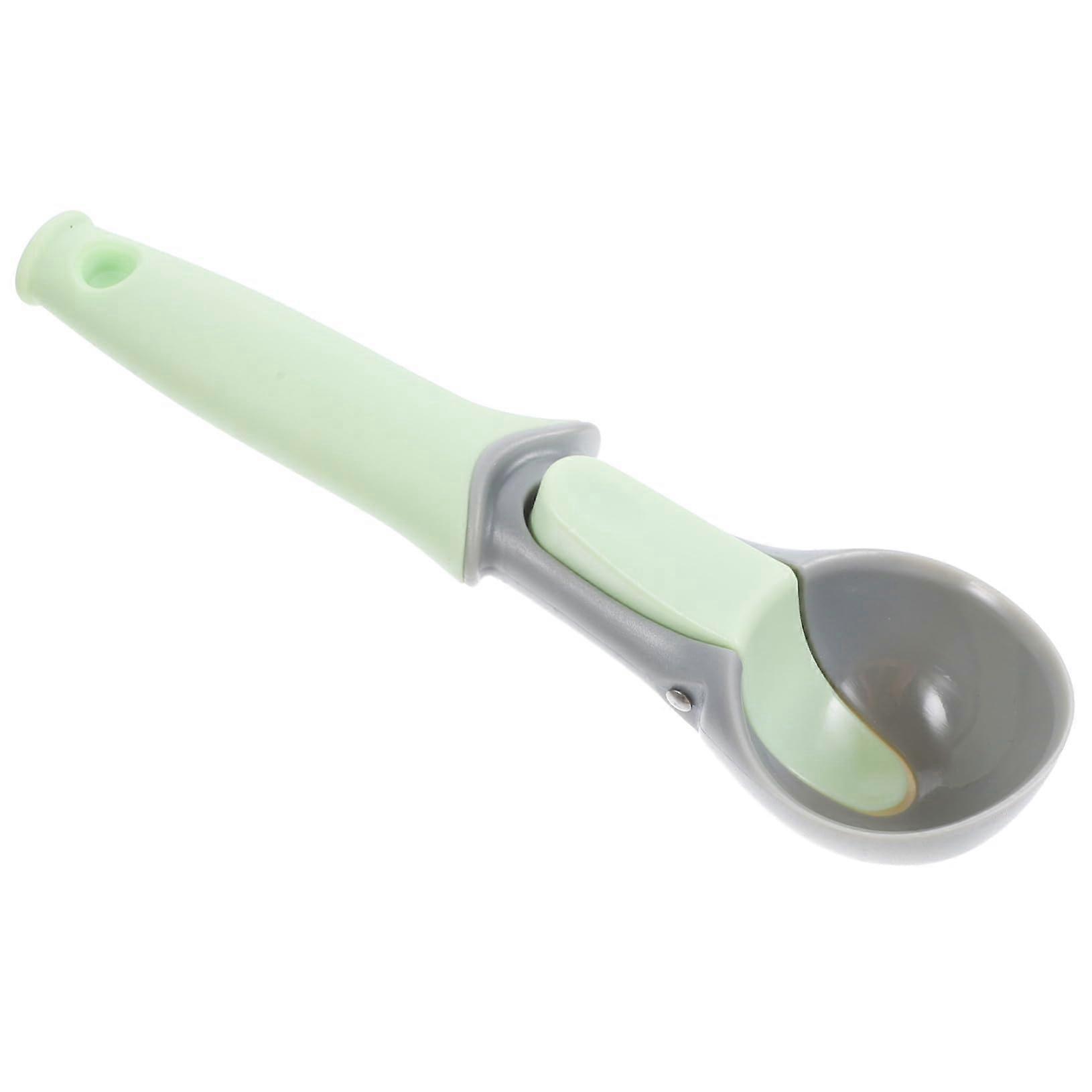 Plastic Ice Cream Scoop with Easy Button Release and Fruit Ball Maker for Kitchen and Party
