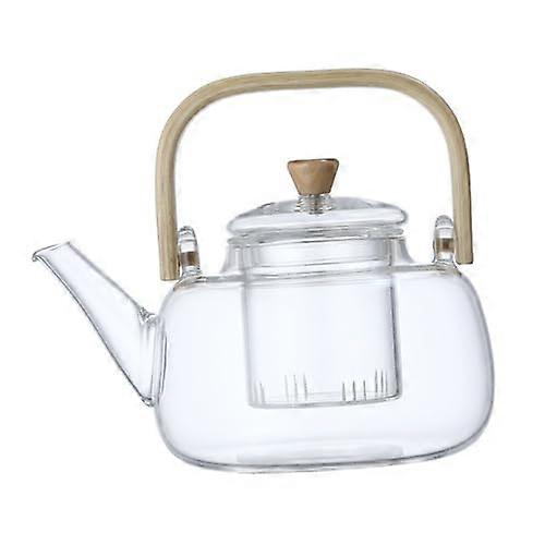 Large Capacity 1000ml Borosilicate Glass Teapot with Square Handle for Tea Parties