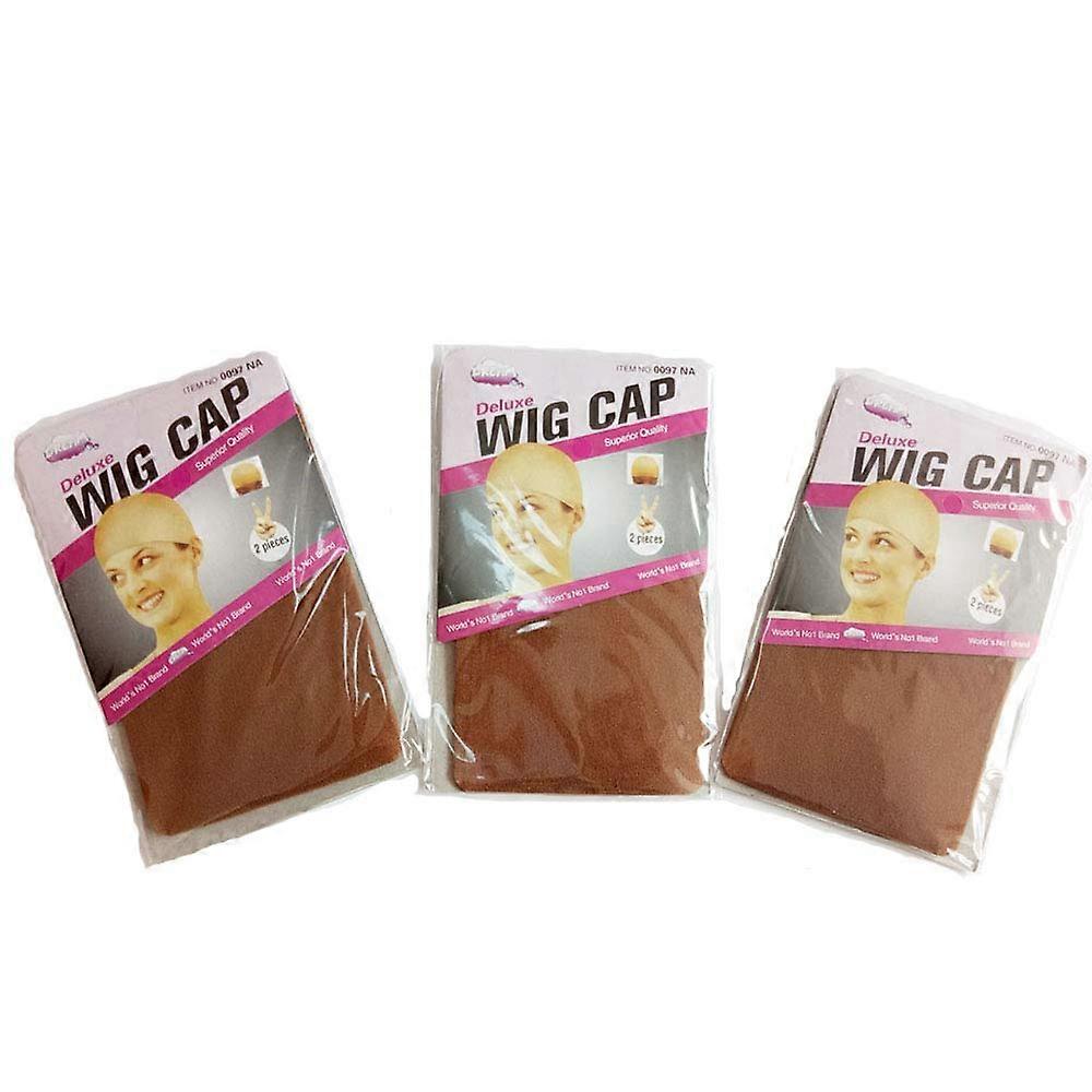 12PCS Light Brown Nylon Wig Caps for Wig Making Breathable Stretch Mesh Comfortable Fit