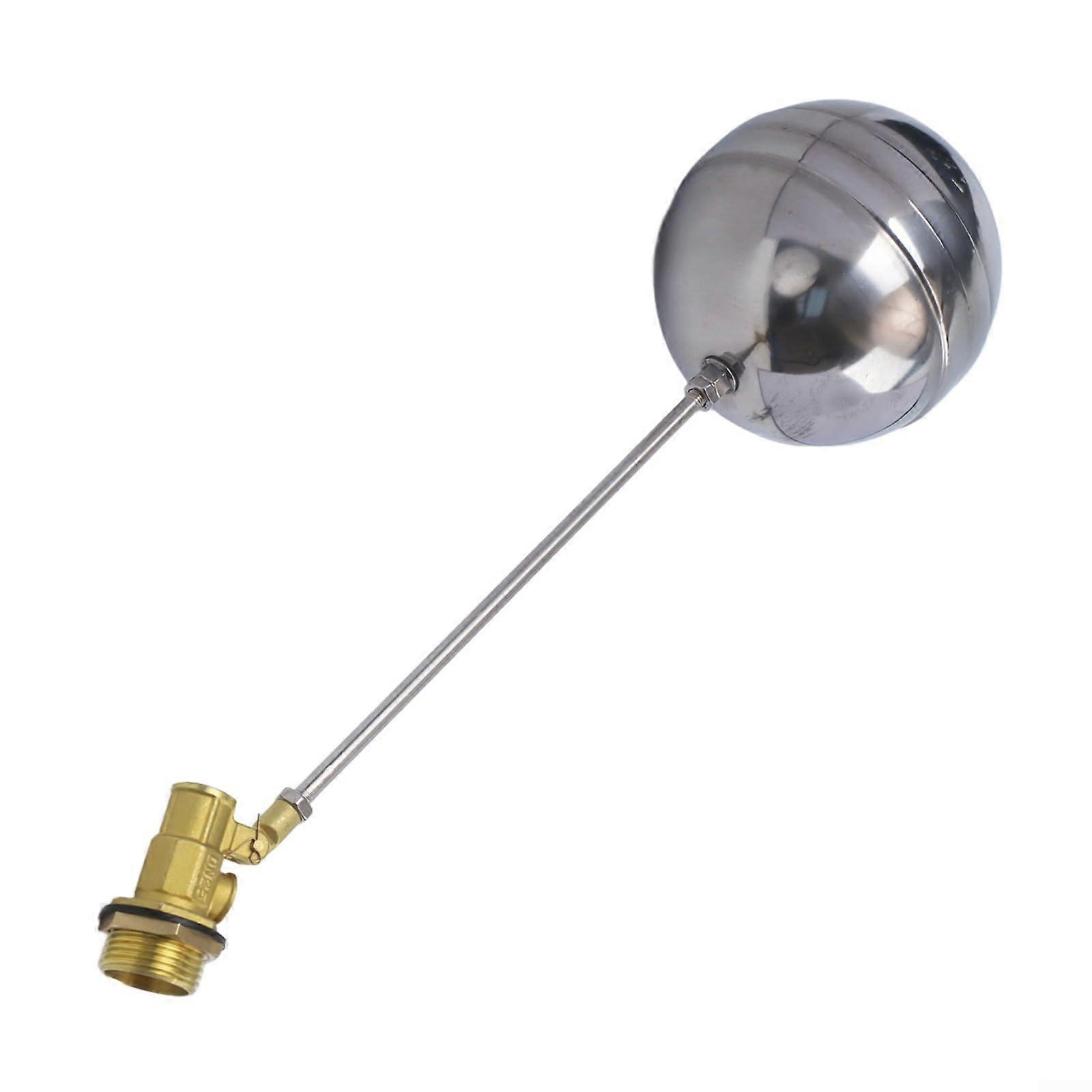 304 Stainless Steel Float Ball Valve with Male Thread, Automatic Water Level Control for Tanks