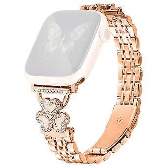 Electroplated Heart Clover Metal Band for Apple Watch Series 11 10 42mm/9 8 7 41mm/SE3 SE2 SE 6 5 4 