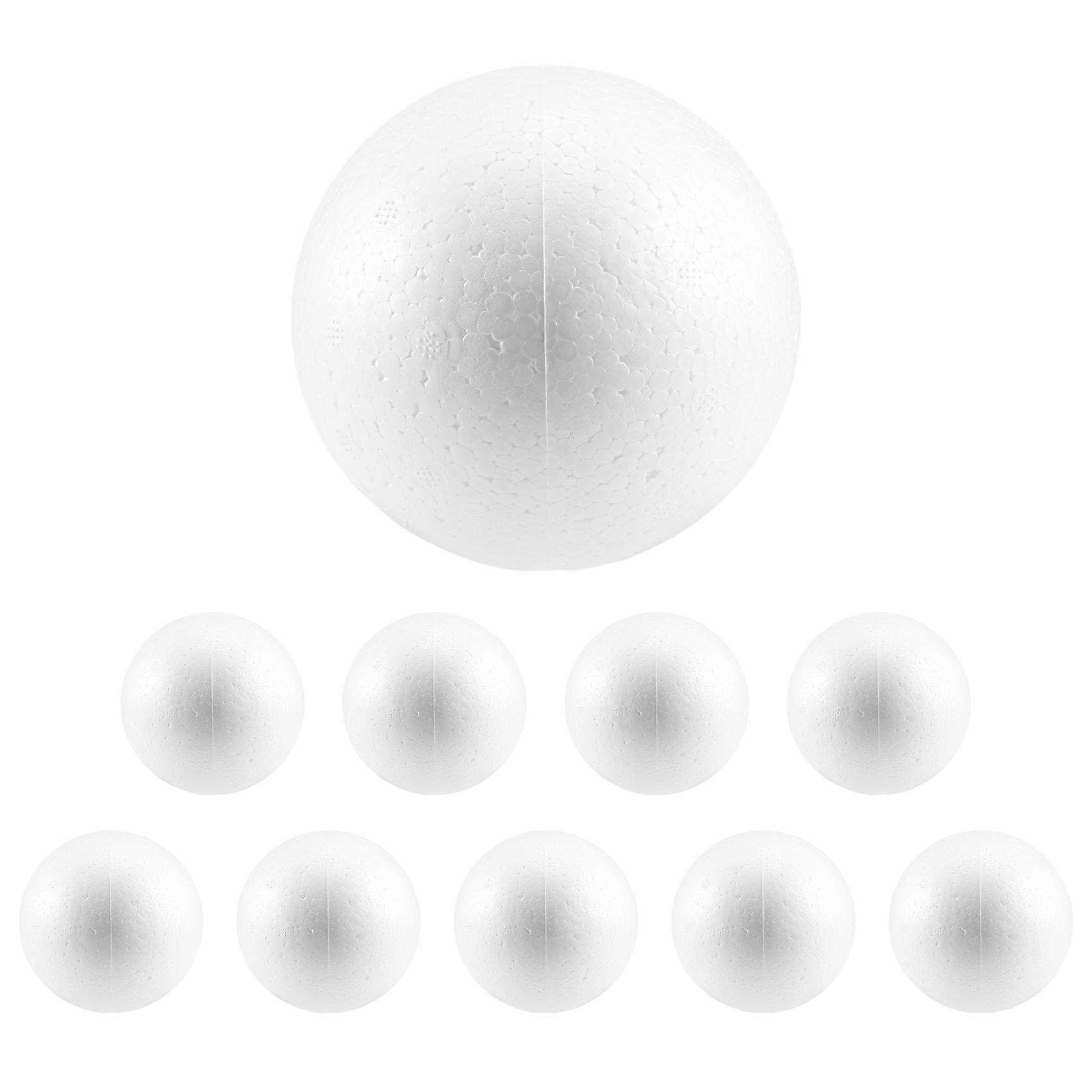 10 x Polystyrene Foam Ball Sphere 10cm---White