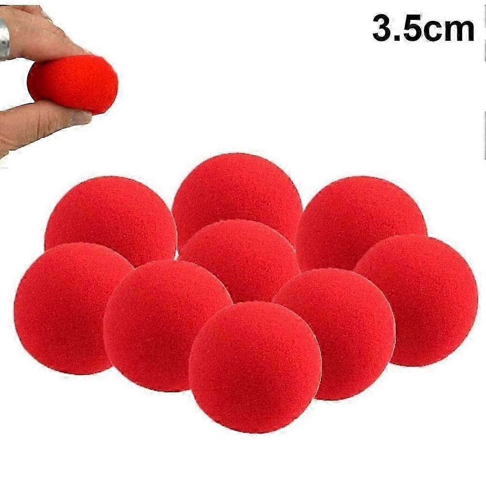 10Pcs/Bag Red Close-up Magic Sponge Ball-2.5cm 3.5cm 4.5cm