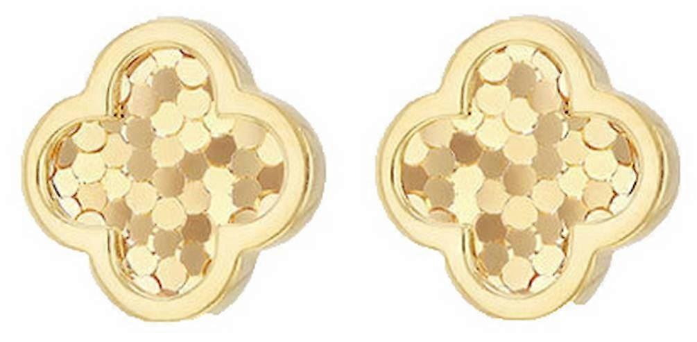 KJ Beckett Disco Petal Stud Earrings - Yellow Gold