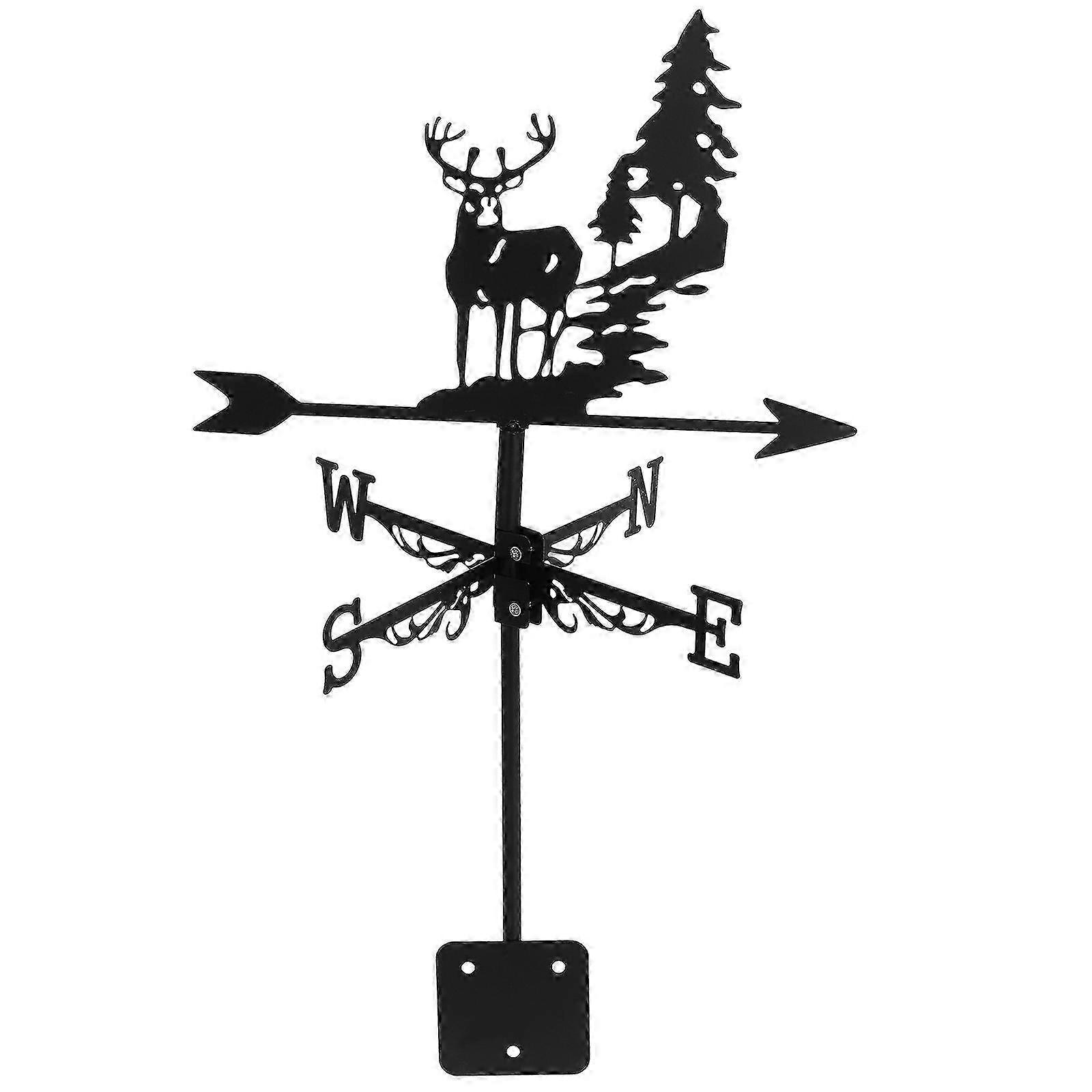 Deer Decorative Weather Vane for Roof Use with Wind Direction Indicator
