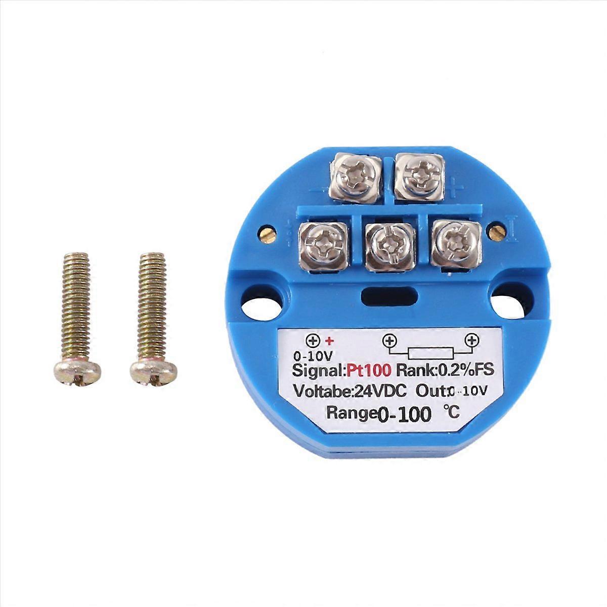 PT100 Type to 0-10V 0-100 Degree RTD DC24V Temperature Transmitter