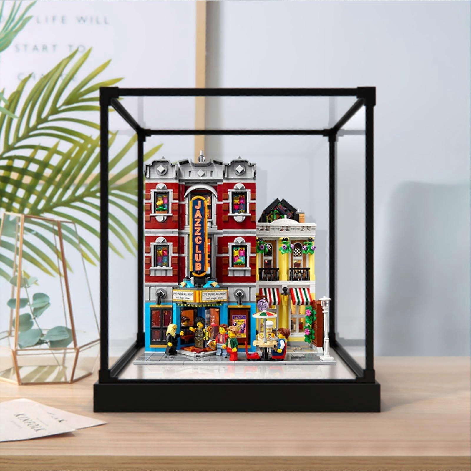 Acrylic Display Case for  10312 Jazz Club, Dustproof Clear Protective Box with DoubleSided Base