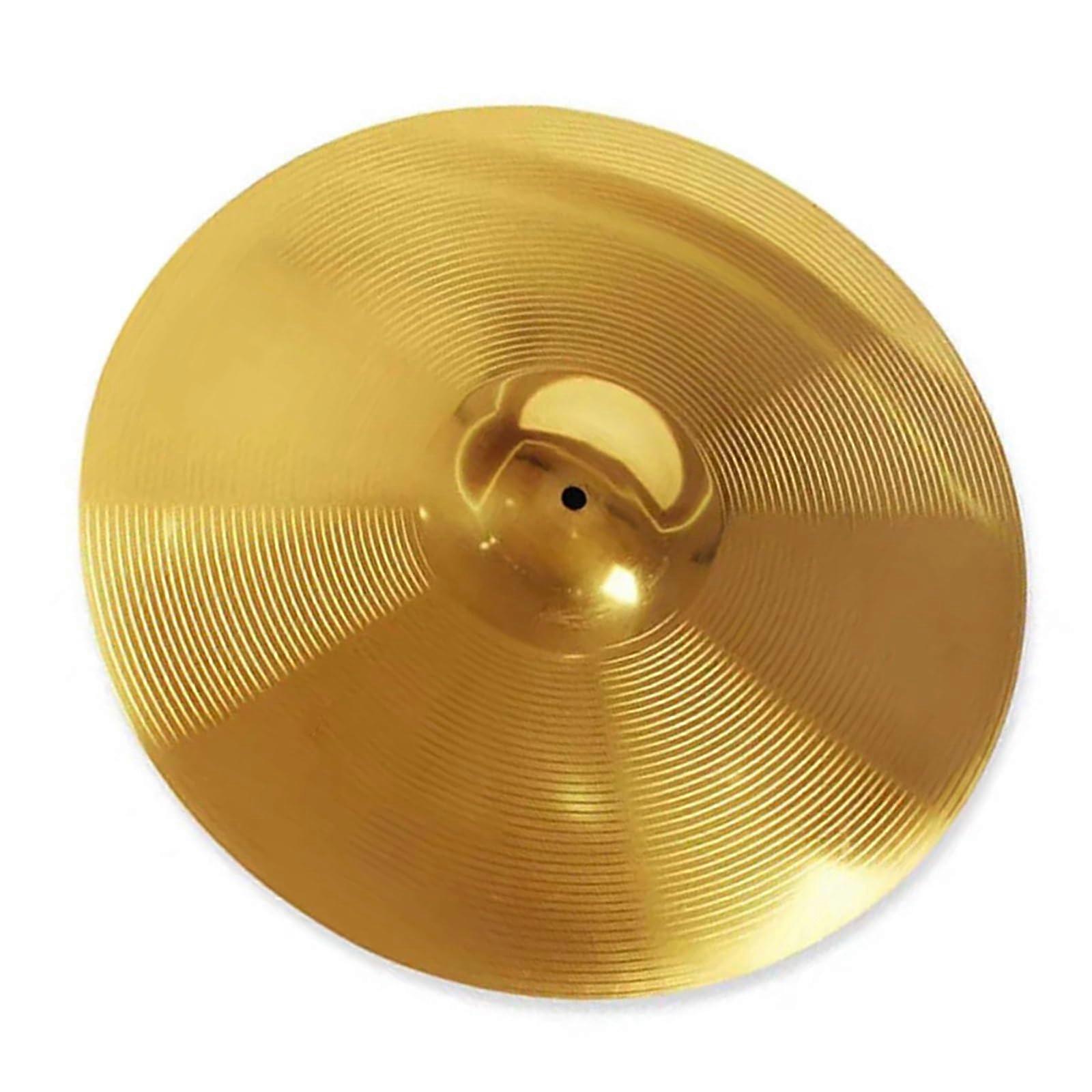 16 Inch Brass Cymbal Hand Hammered Mirror Finish Bright Crisp Attack for Versatile Performance