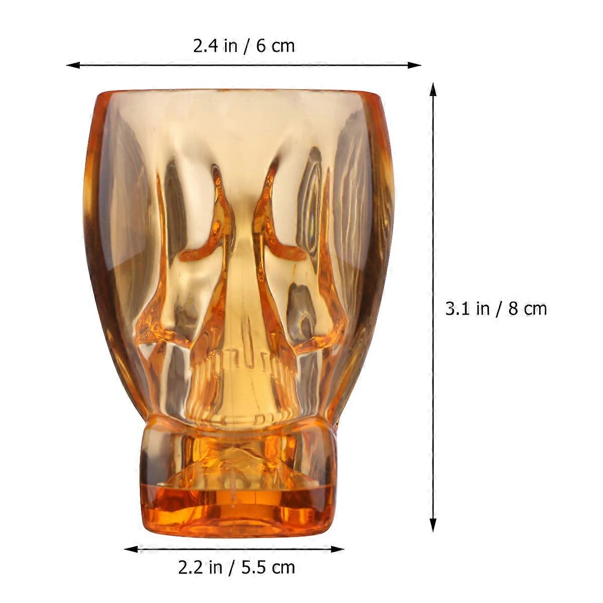 Acrylic Mugs Skull Shape Beer Mugs Creative 3Pcs for Bar Beverage