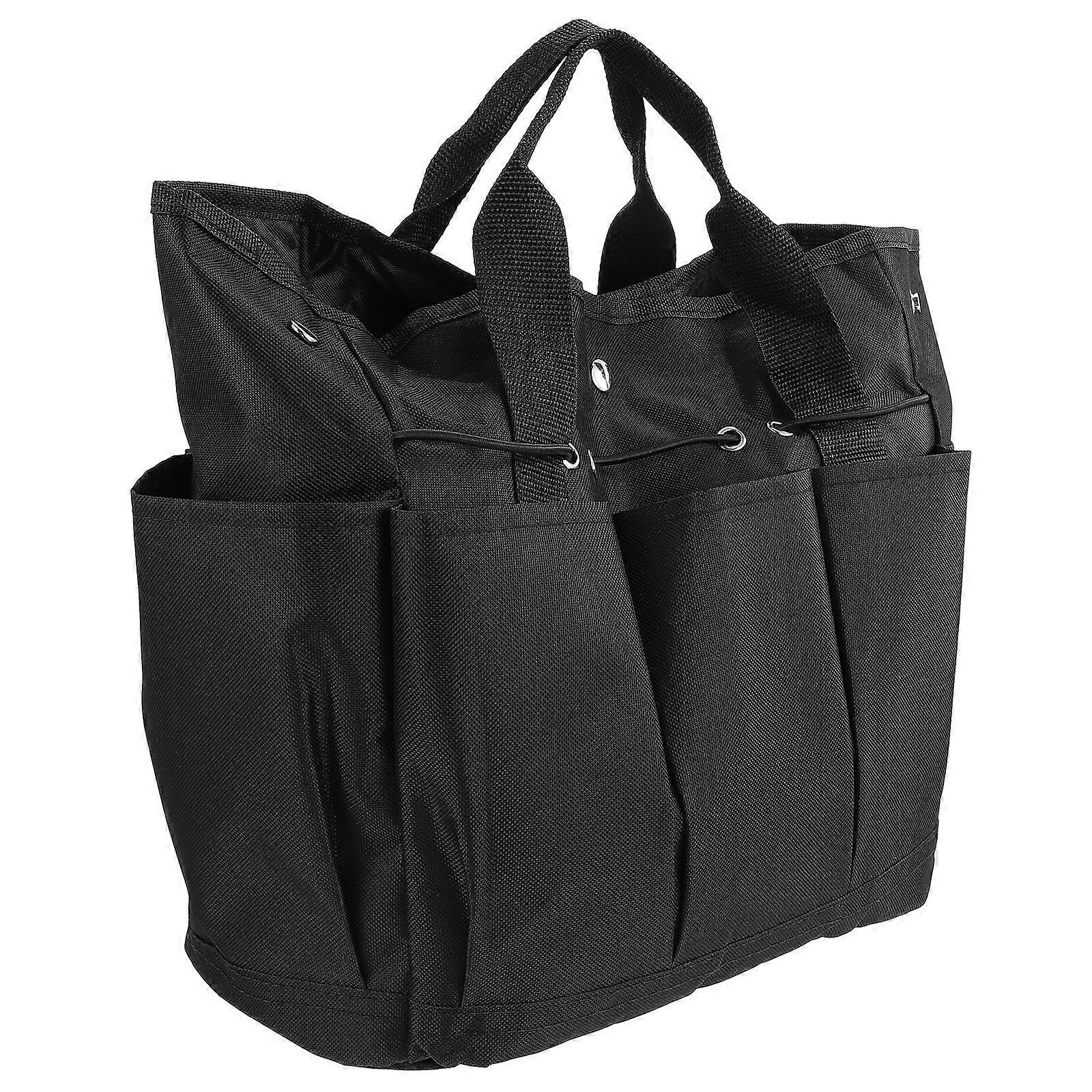 Garden Tool Pouch for Storage Use 2Pcs Black Multi-Purpose Gardening Bag