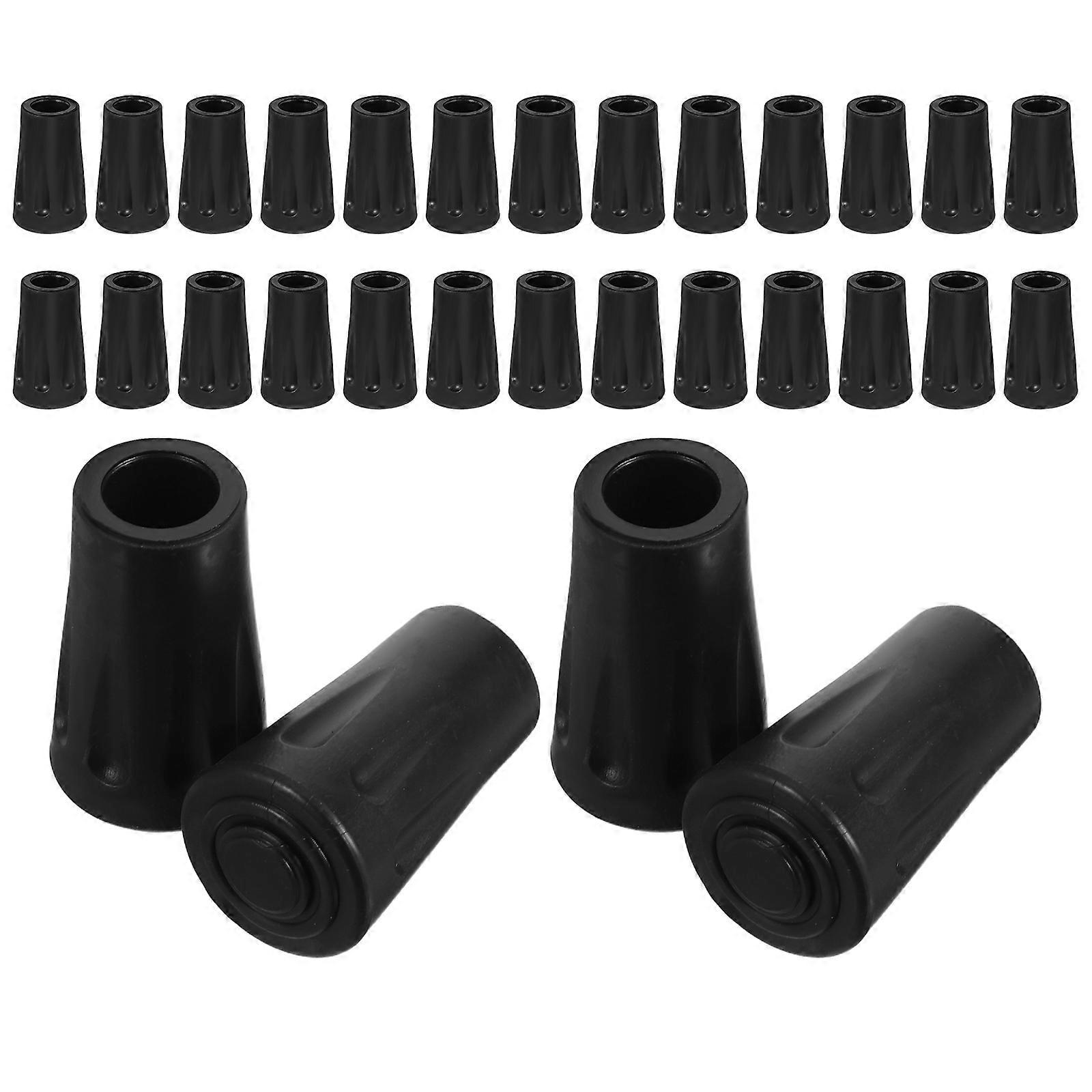 Rubber Cane Tips Heavy Duty Replacement for 30Pcs Walking Stick Accessories