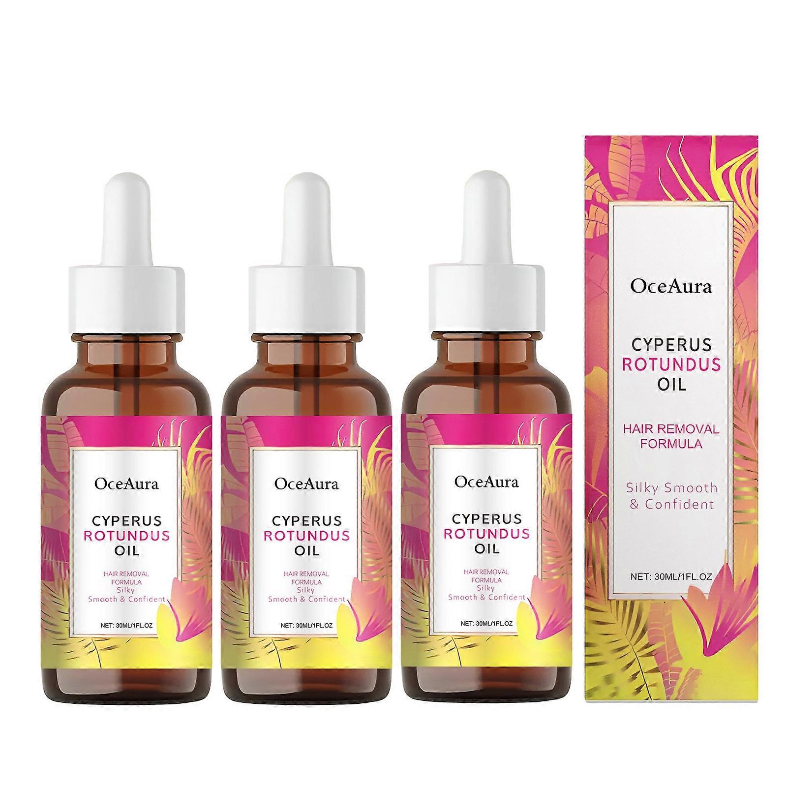 3x Cyperus Rotundus Oil - For Hair Removal, Moisturizing & Soothing Cyperus Oil For Reducing Body Hair Growth,30ml Natural Cyperus Rotundus Oil