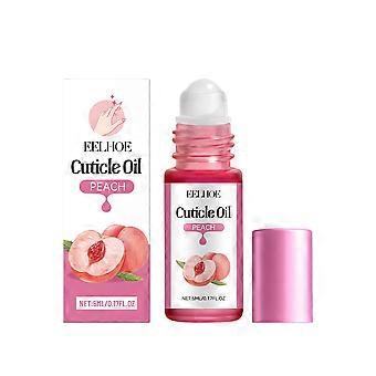 Pfirsich-Nagelöl-Roller, feuchtigkeitsspendendes Nagelöl für die Nagelränder, leichtes Öl für die tägliche Anwendung, 5 ml