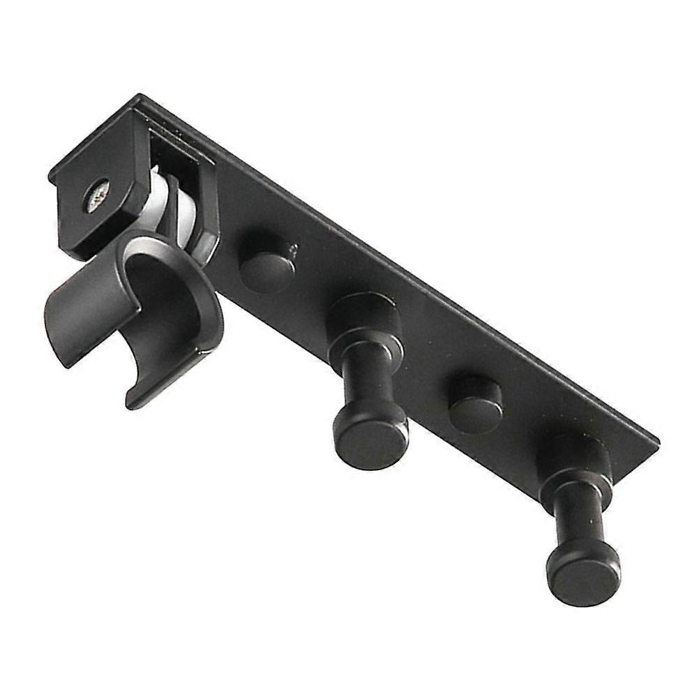 3Pcs Bathroom Wall Hanger Hook Storage Bracket for Home Black