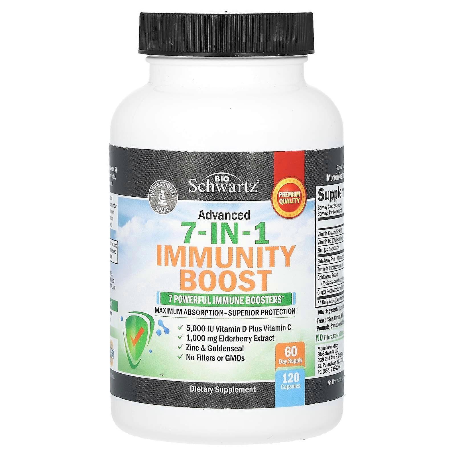 BioSchwartz, Advanced 7-in-1 Immunity Boost, 120 Capsules