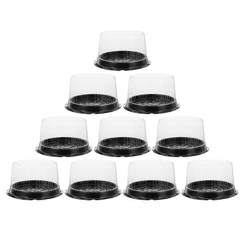 Transparent Cake Packaging Boxes Round Cake Container with Lids for 25Pcs