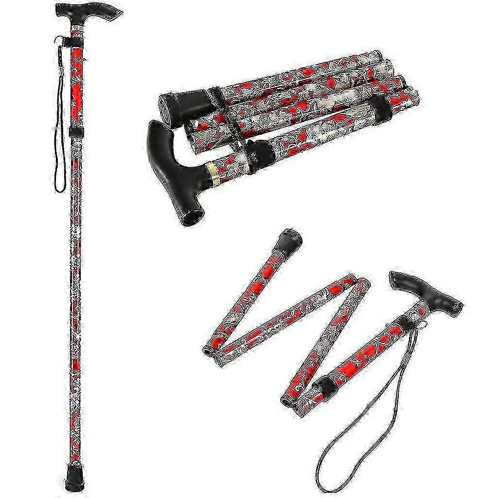 Walking Stick Ultralight Adjustable Walking Cane Self Standing Folding Cane - JA