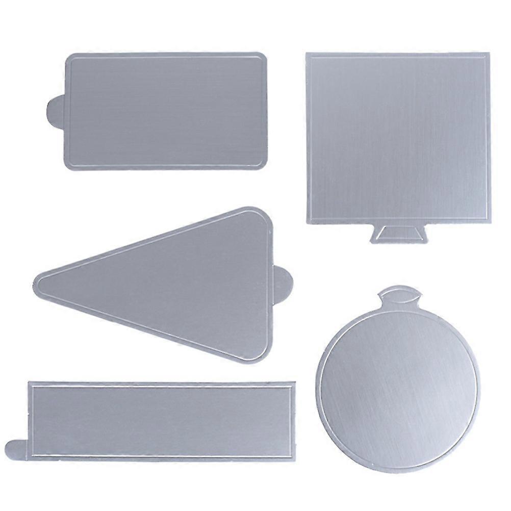 Cake Serving Base Paper Cake Serving Base for 100Pcs Silver Round Mousse Mats