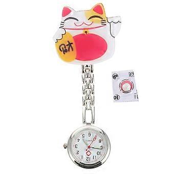 1 sett fortune katt lommeur sykepleier lommeur tegneserie lommeur