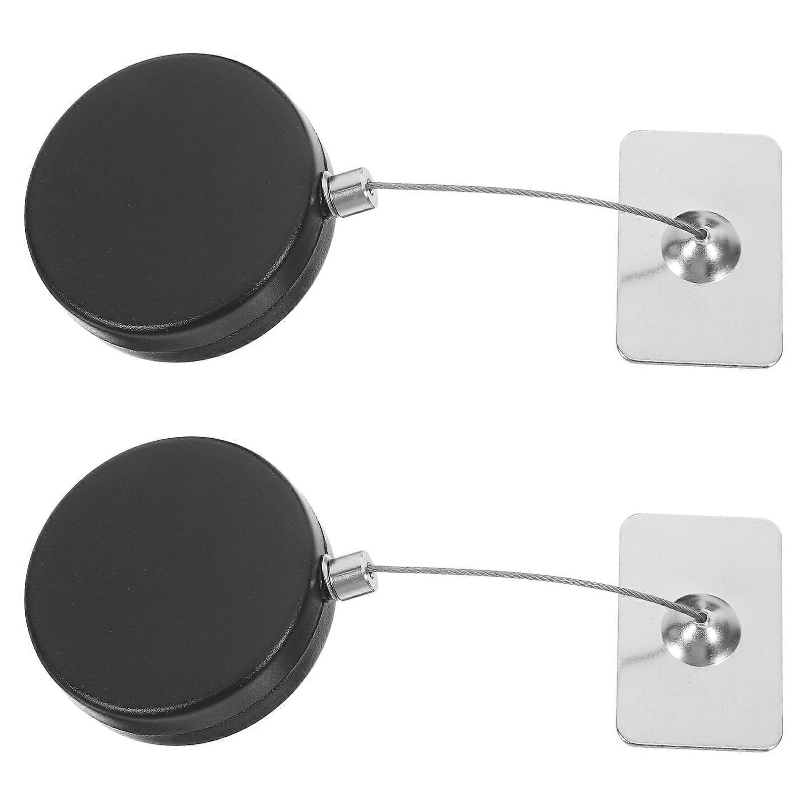 2pcs Retractable Security Cable Lock Remote Control Security Lock TV Remote Tether Hardware Leash Lock for TV DVD