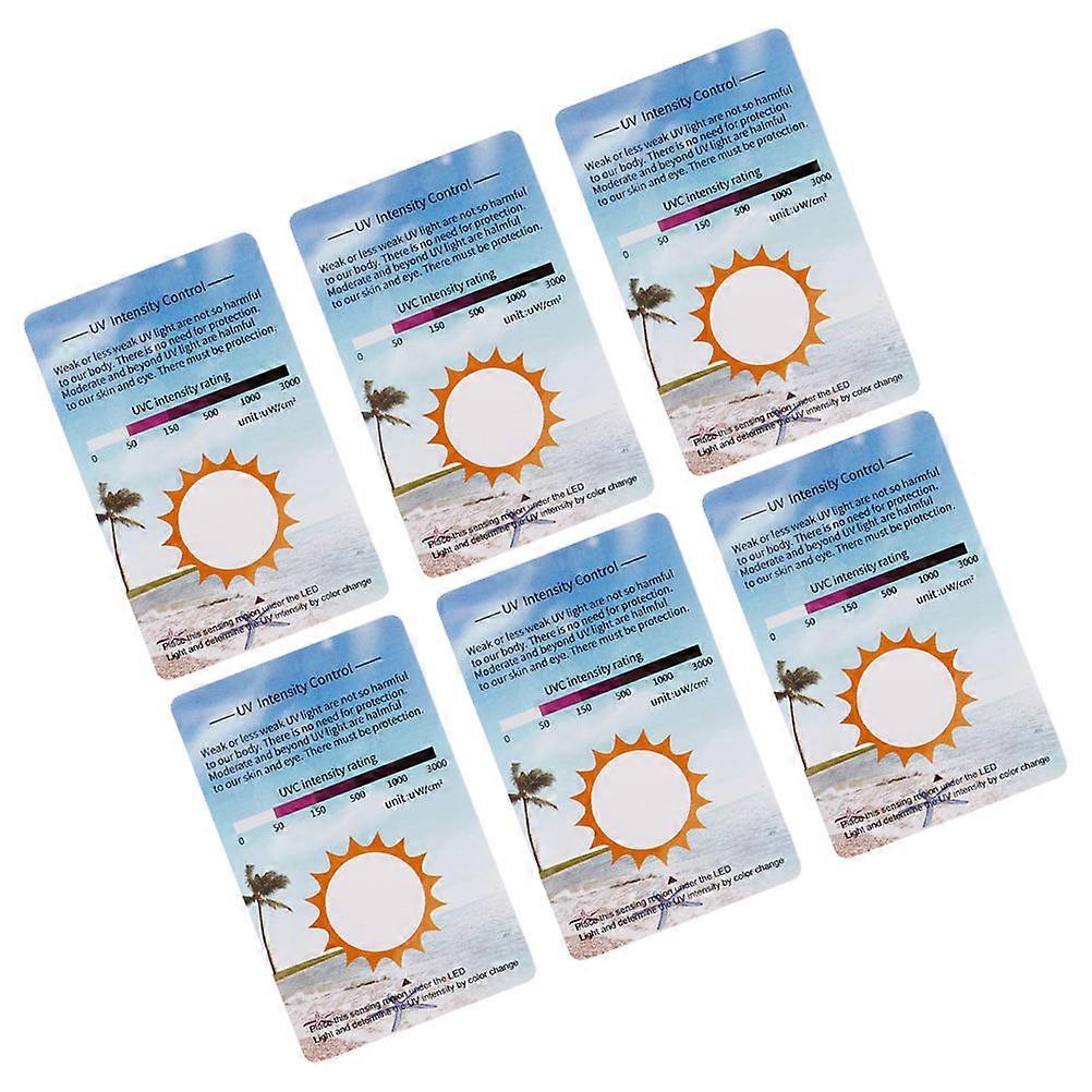 6Pcs UV Testing Cards UV Testing Cards UV Identifying Card UV Identifiers