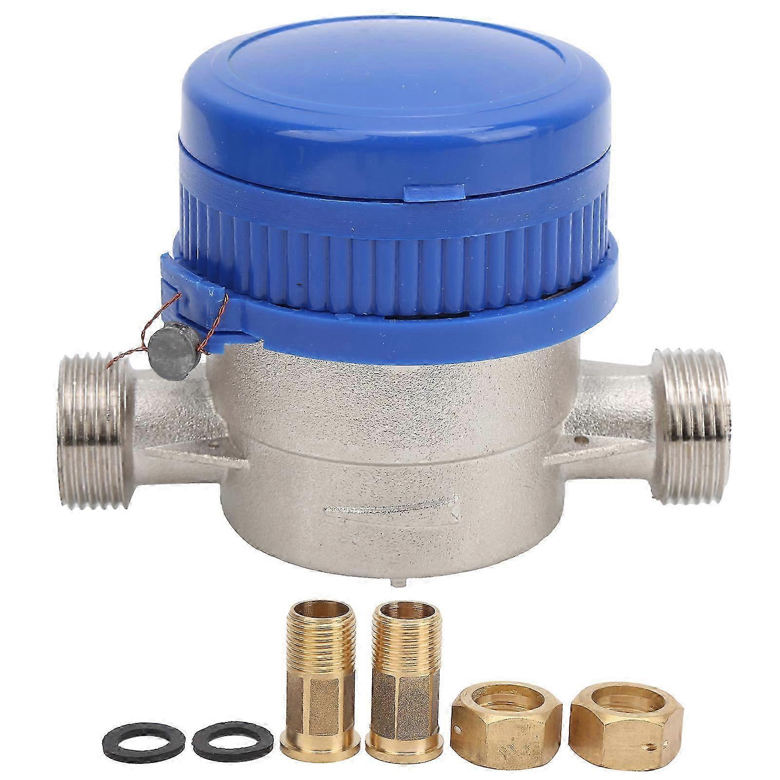 TSS3002E BSP 1/2 Mechanical Cold Water Meter with Pointer Measuring Tools Compatible withHome