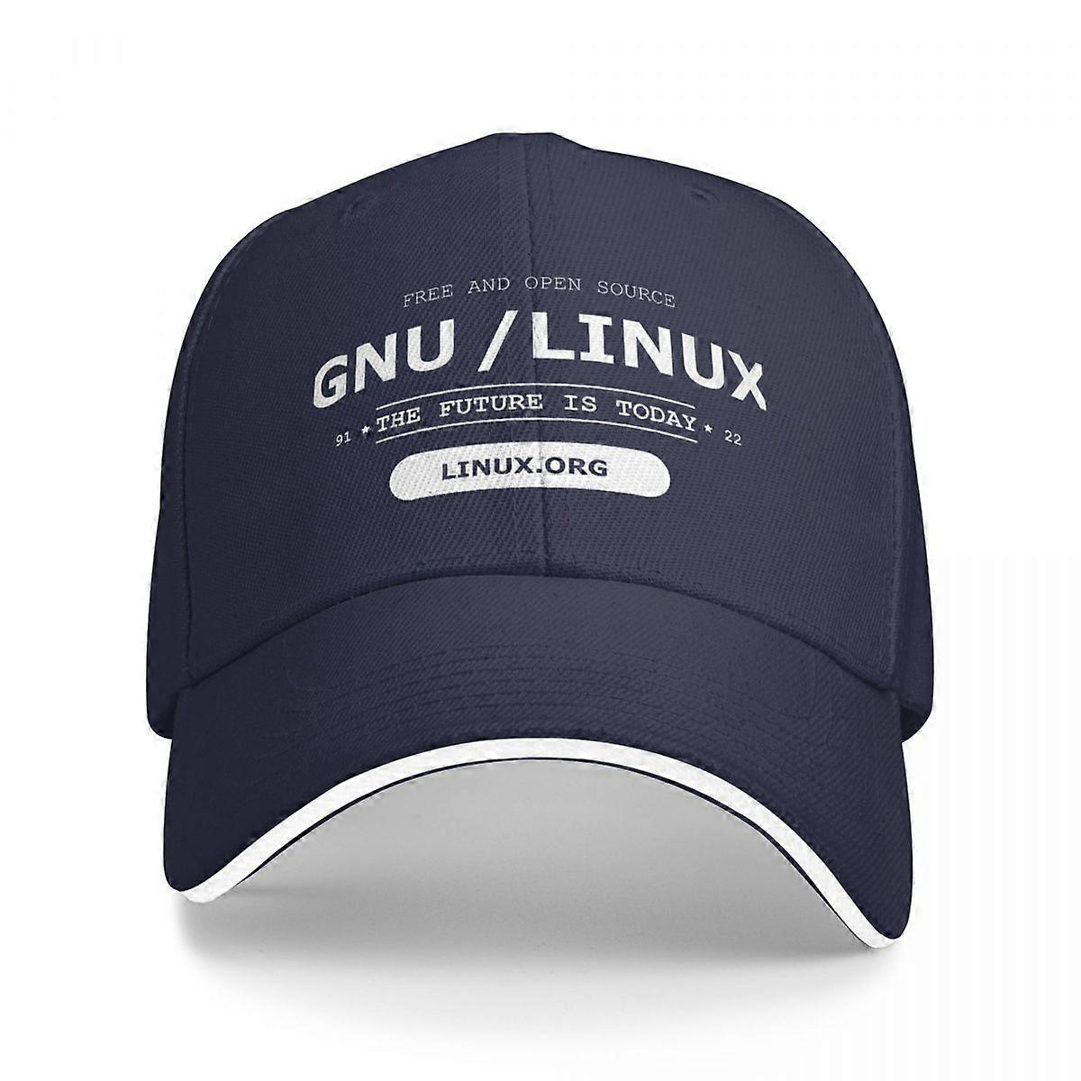 GNU Linux The Future Is Today Computer Programmer Code Washed Men's Baseball Cap Cycling Trucker Snapback Caps Dad Hat Golf Hats