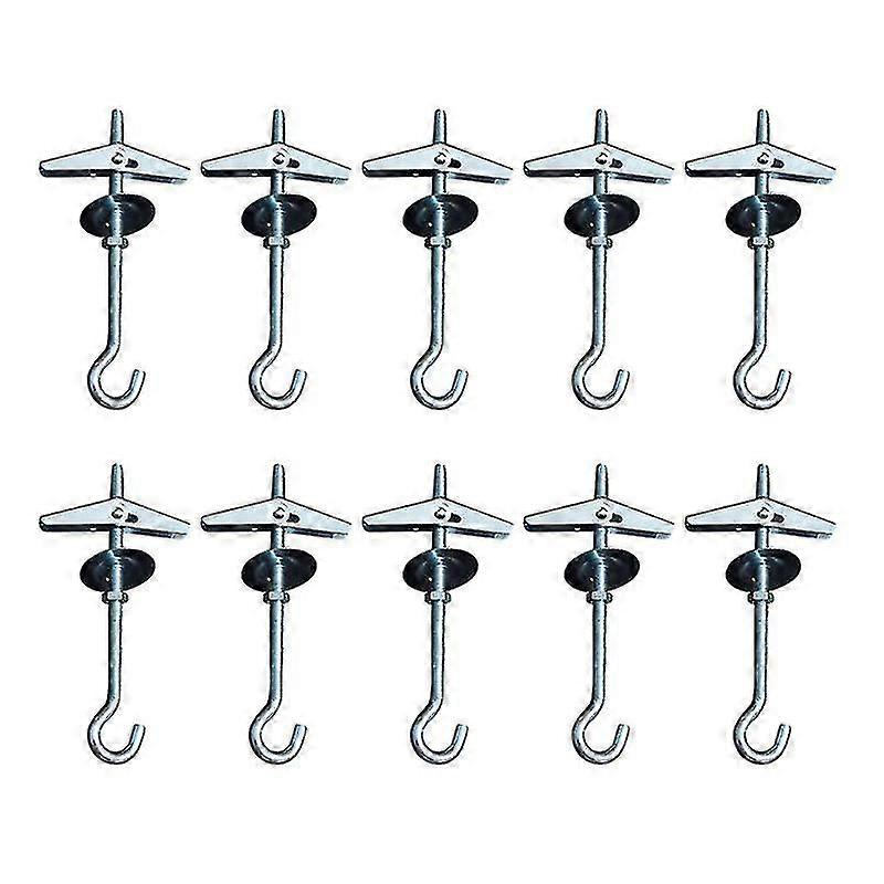 10pcs Storage Hooks, Plasterboard Spring Toggle