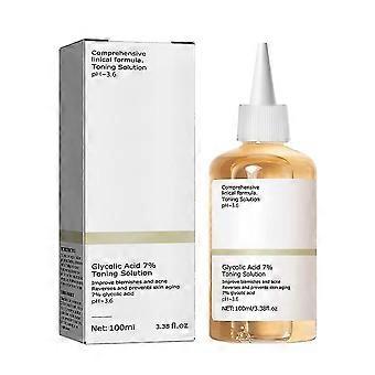 Solución tonificante de ácido glicólico al 7% (100 ml) Tónico exfoliante para cicatrices de acné facial S07