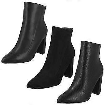 Damen Spot auf Zip Up Stiefeletten F51140