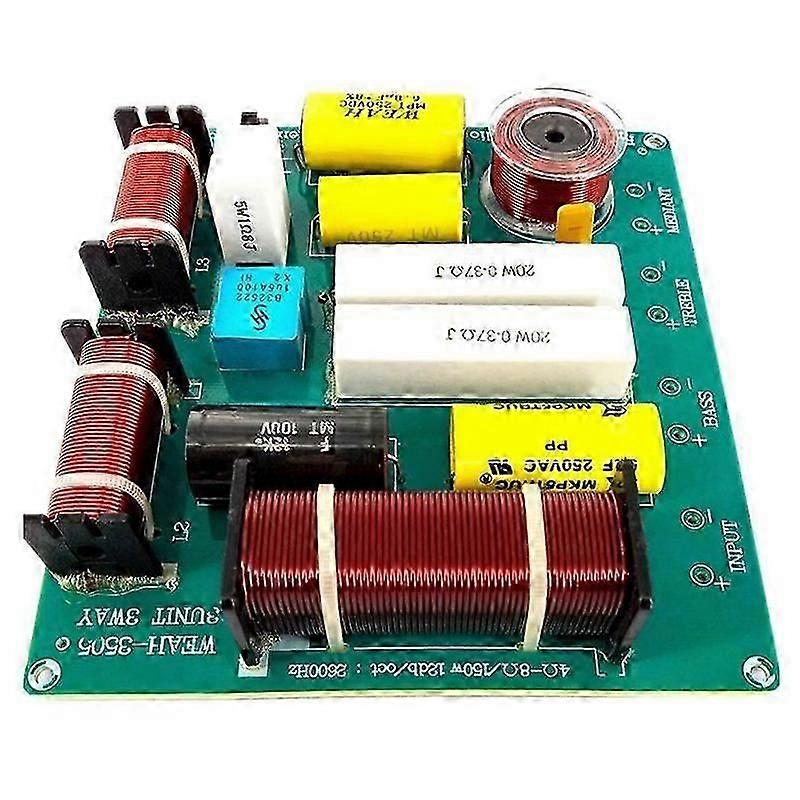 2PCS 300W 3 Way Treble Medium Speaker Frequency Divider Crossover Filter