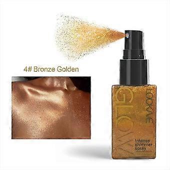 Glitter Highlighter Spray, Shimmer Long Lasting Waterproof Face Body Hair Makeup Highlighter Powder For Music Festival, Nightclub, Bar